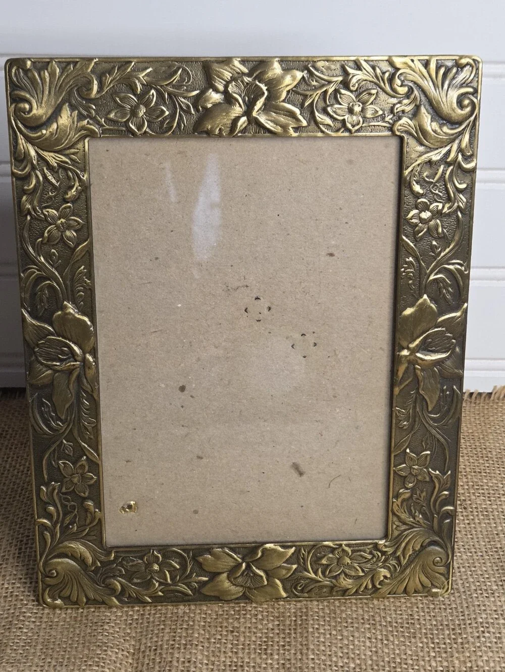 Picture Frame Vintage 5x7 Pictures Gold Floral Design
